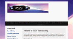 Desktop Screenshot of macanmanufacturing.com