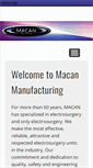Mobile Screenshot of macanmanufacturing.com